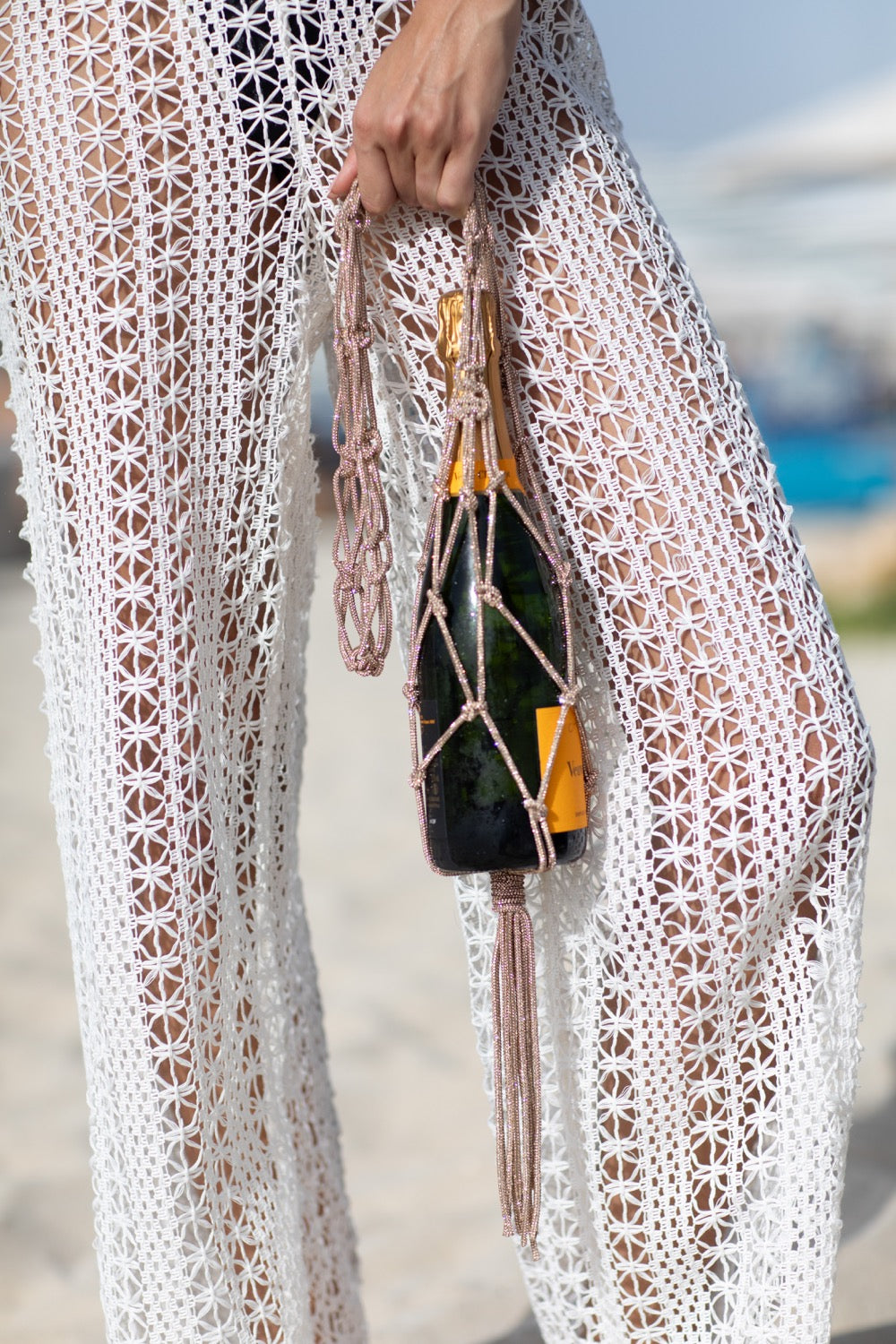 CALÇA DE RENDA OFF-WHITE